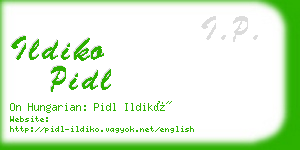 ildiko pidl business card